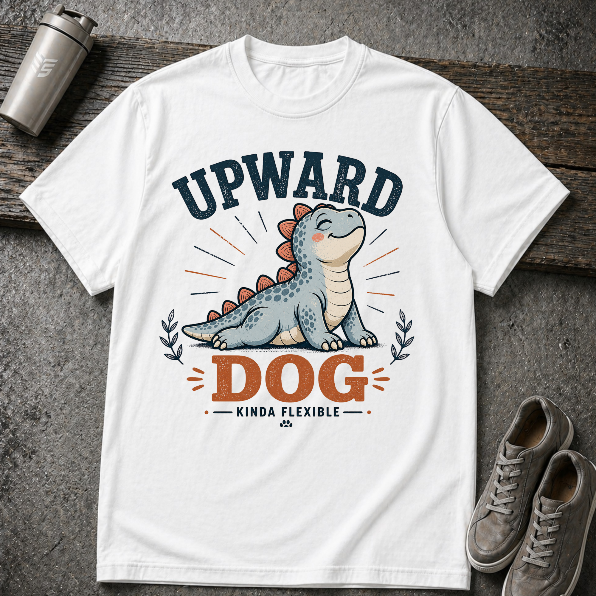 Upward Dog Dino - Tee