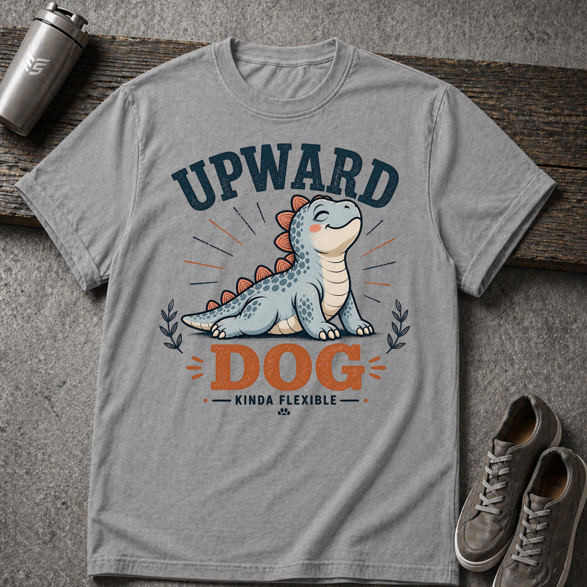 Upward Dog Dino - Tee