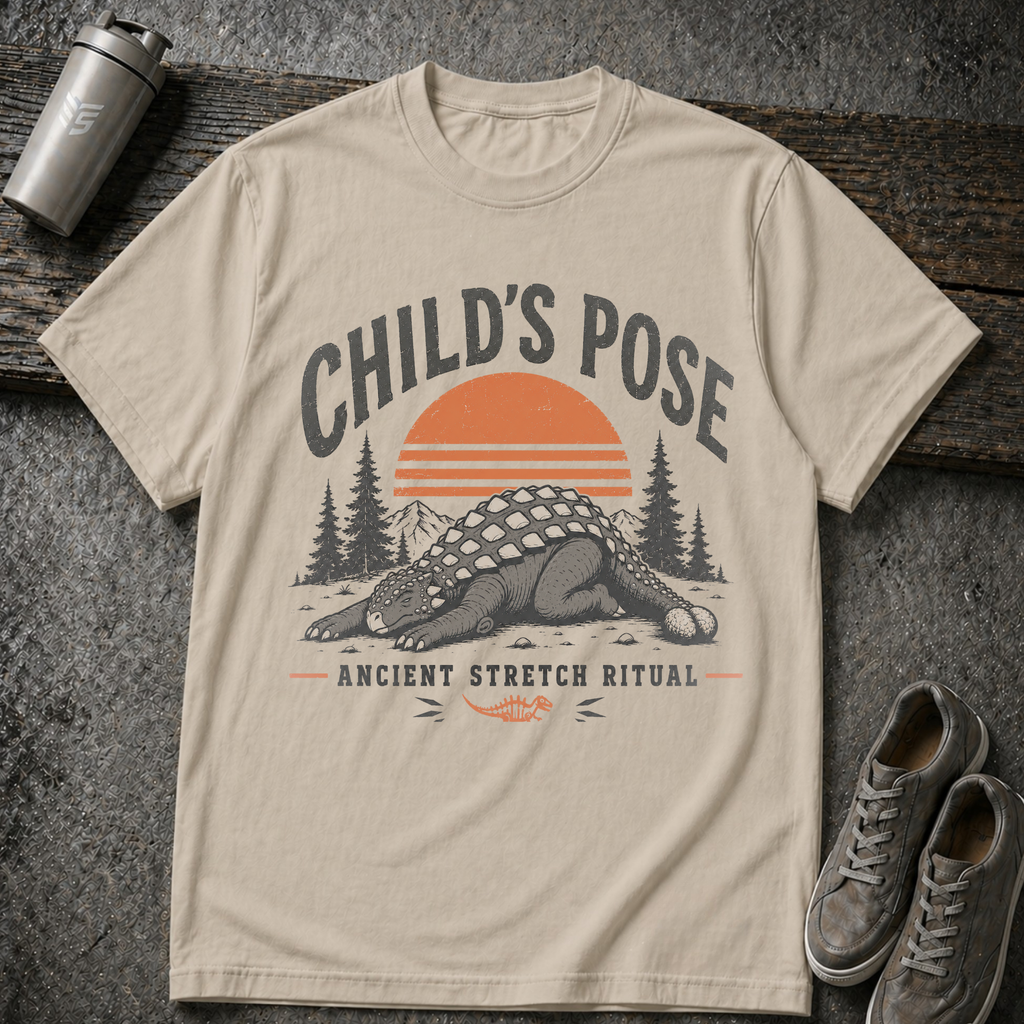Dinosaur Childs Pose - Tee