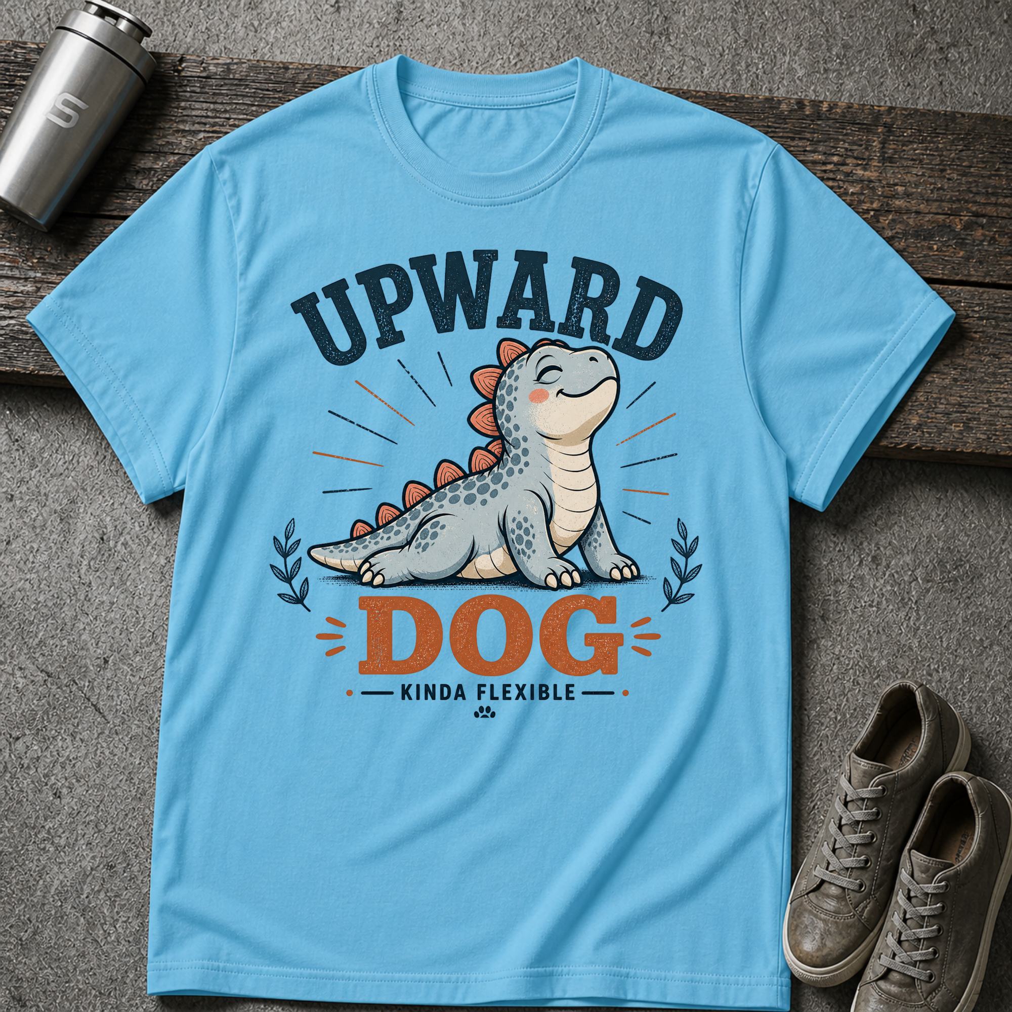 Upward Dog Dino - Tee