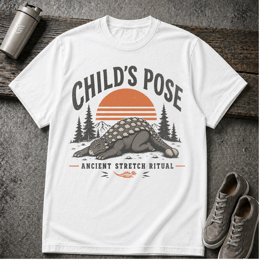 Dinosaur Childs Pose - Tee