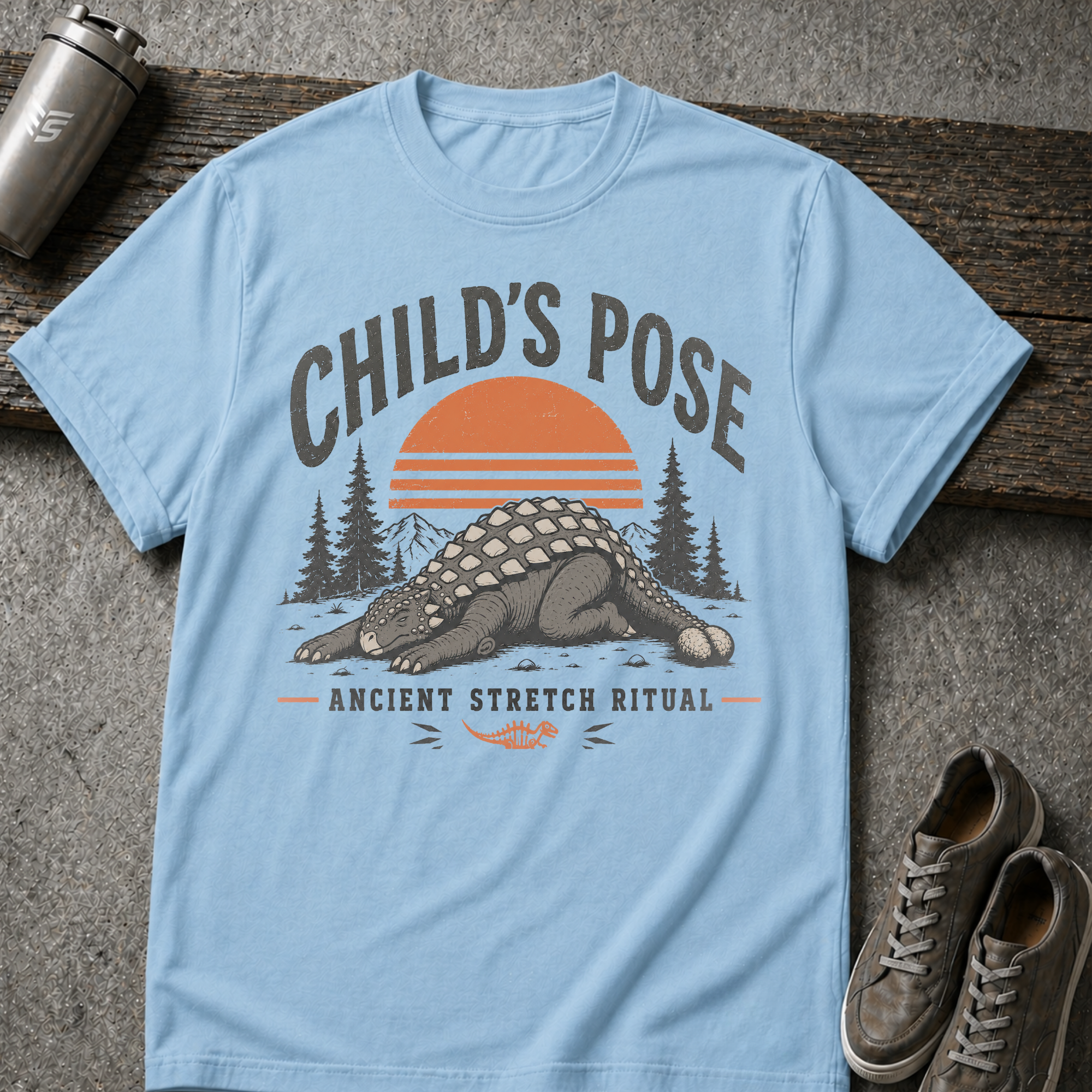 Dinosaur Childs Pose - Tee
