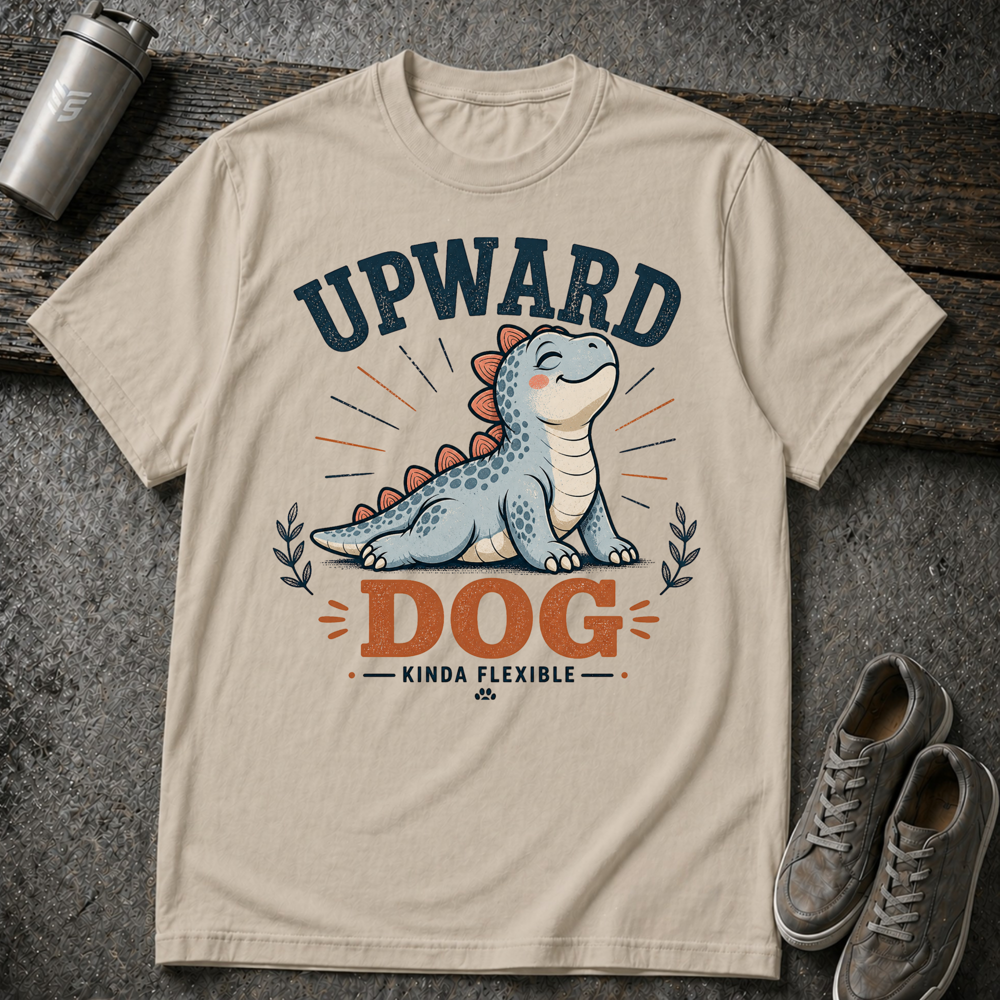Upward Dog Dino - Tee