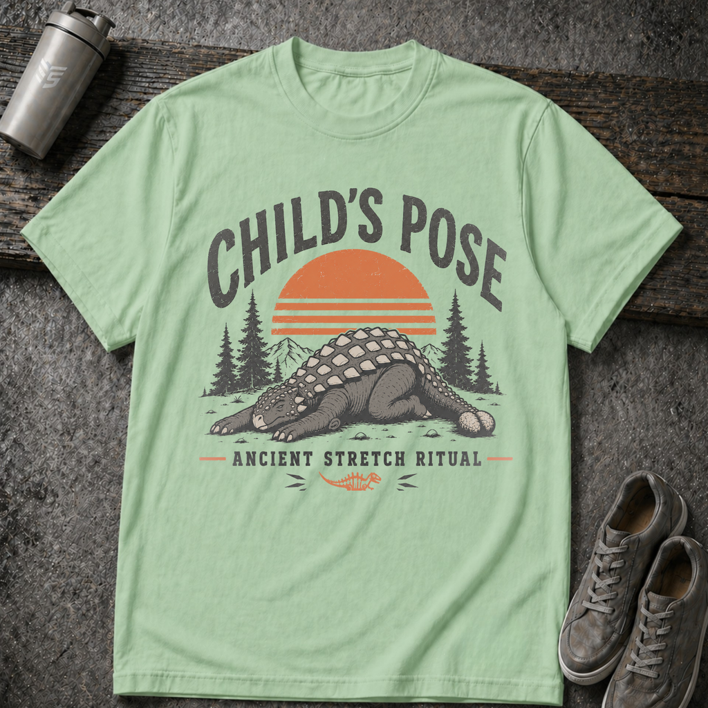 Dinosaur Childs Pose - Tee