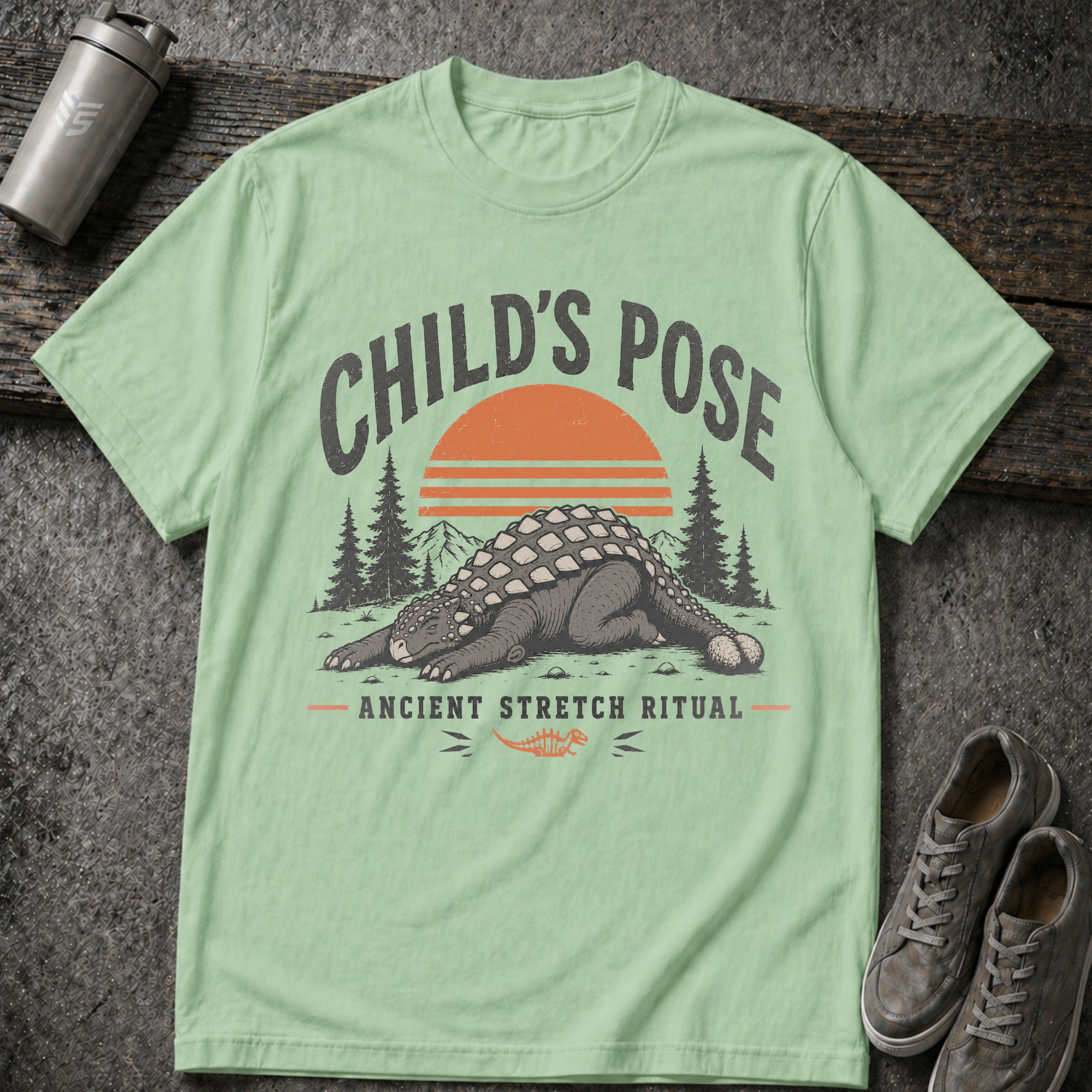 Dinosaur Childs Pose - Tee